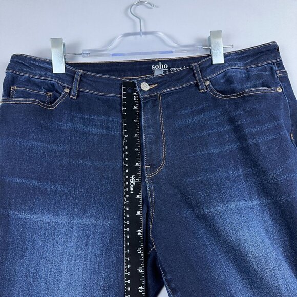 New York Company Curvy Bootcut Jeans Womens Size 18 Tall Mid Rise Blue - Picture 9 of 13